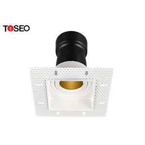 Quality GU5.3 125mm Anti Glare Square Recessed Spotlights Adjustable Trimless for sale