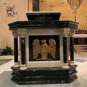 Marble Altar Table Church Podium Hand-Made Religious Sculptures Customized