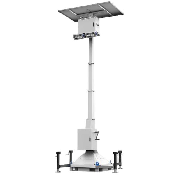 Buy Solar Street Light Urban Residential Road Solar Lighting Tower With 2*50W LED Lights at wholesale prices