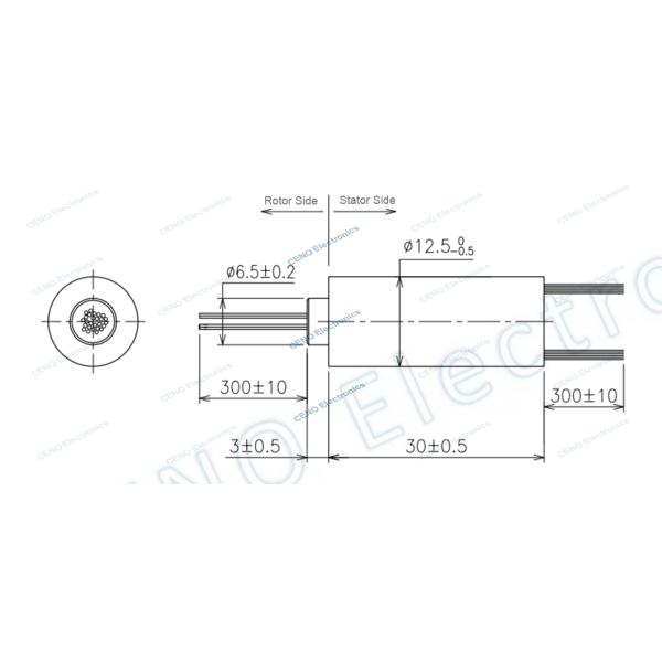 Aluminum Alloy Capsule Slip Ring External Diameter 12.5mm Electrical Connector