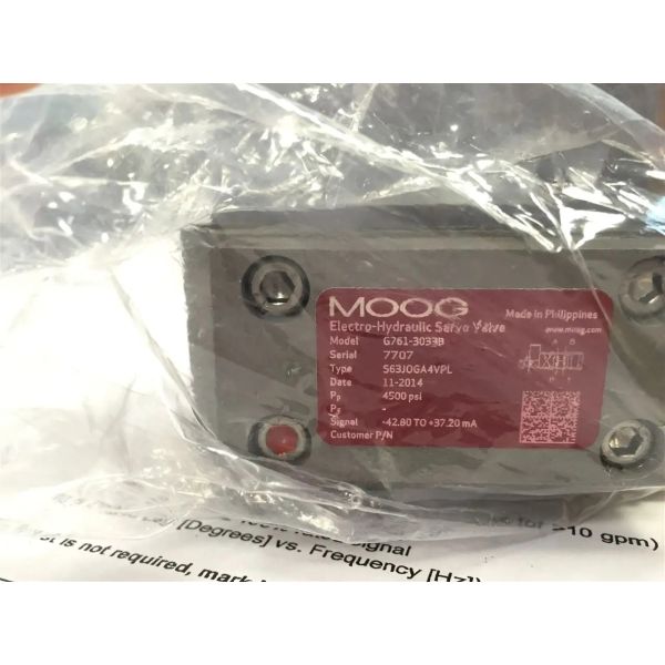 Original Imported German MOOG Electro-Hydraulic Servo Valve with High-Pressure