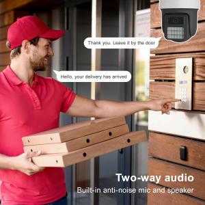 Waterproof Security CCTV With Warning Light Camara de Seguridad Wifi Audio