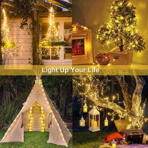 10cm 300MA Solar Christmas String Lights Patio Yard Warm White
