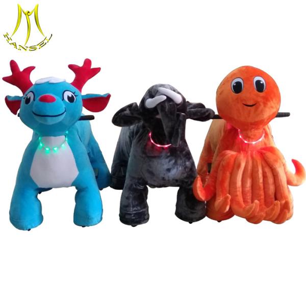 Buy Hansel plush motorized animal and unicorn ride on animal made in china with robot animals scooter at wholesale prices