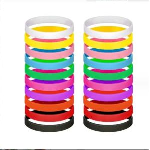 Moulding Service Customizable Debossed Color Filled Silicone Wristband with Logo