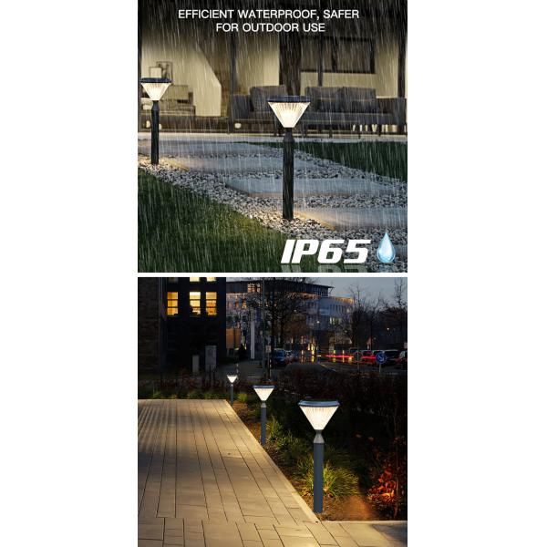 Aluminum Waterproof 3.2V Solar Wall Garden Light 50000H Post Pillar Pathway Decoration