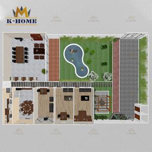 Insulated Sandwich Panel Prefab Light Steel Frame Office House