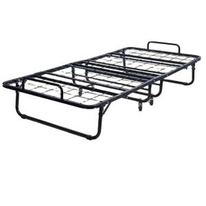 China Black Folding Steel Bed Frame Rust Resistance Water Proof Easy Installation on sale