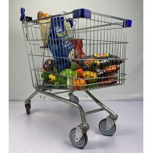 Octagonal Foot Steel Metal Shopping Trolley Cart Customized European Style