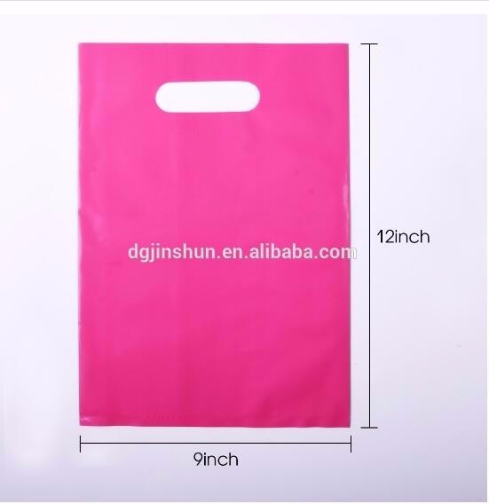 Custom printed logo die cut plastic retail bag for shopping