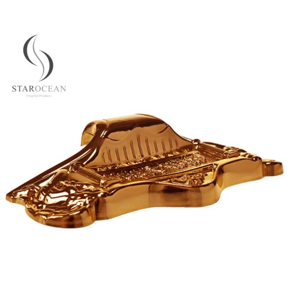 Custom Bronze Electroplated Plastic Material Coffin Parts Funeral Ornamentation 19#B