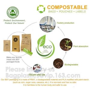 Biodegradale Compostable Packaging Roll Film Slide Zipper Garment Bag Food
