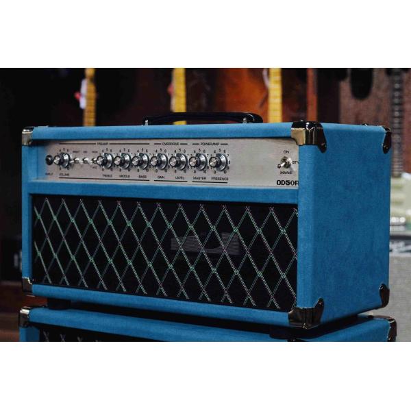 Buy Custom Dumble Clone 2025 Overdrive Reverb 50-Watt Hand-Wired Tube Head-Suede Blue JJ Tubes 50W at wholesale prices