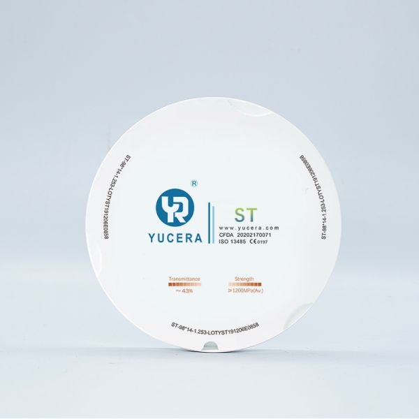 Buy 95 Dental Lab Clinic CAD CAM Super Translucent Zirconia Block Dioxide Zirconium Disc Beautiful Porcelain Aesthetics 10-25mm Size at wholesale prices