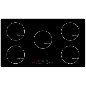 China Smooth Surface 7600w 900×520 Five Ring Electric Induction Hobs on sale