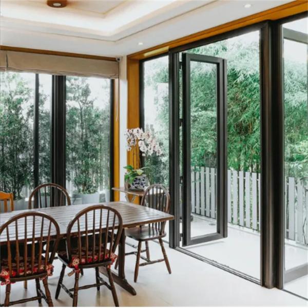 Thermal Break Aluminum French Style Casement Door With Triplex Glass Upgrade