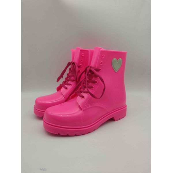 Multi Colored PVC Martin Women's Rain Boots Light Weight Waterproof Ankle Boots