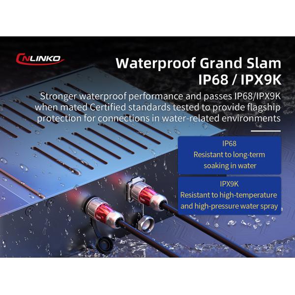 Cnlinko DH 16 Series Locking Screw Type 3 Pin Waterproof Cable Power Plug Connector