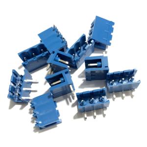Blue 5.08mm Spacing PCB Pluggable Screw Terminal Blocks Plug + Right Angle Pin