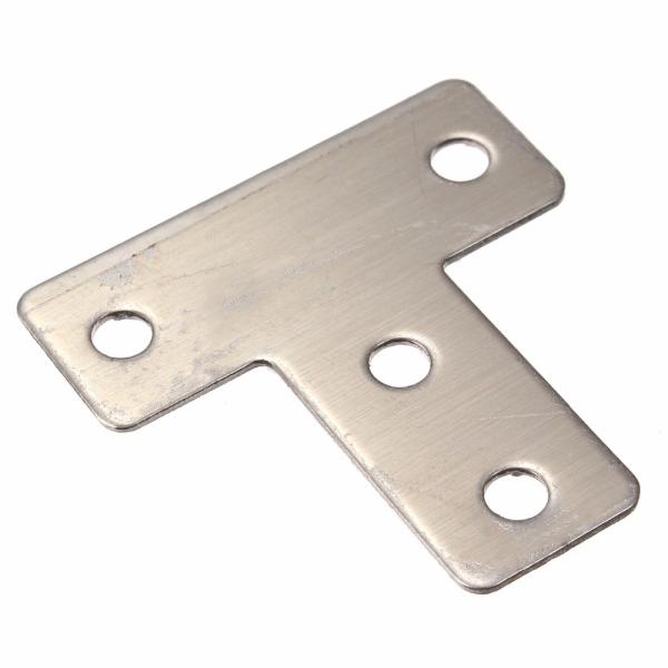 Buy Shelf Bracket Powder Coating Steel Angle Metal Flat T Bracket with Hole Mounting at wholesale prices