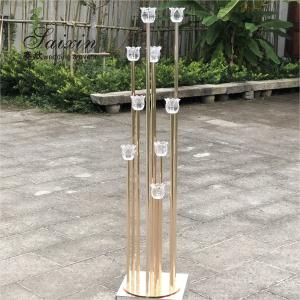 Large Lotus Flower Crystal Candle Holder Stand Tealight 150cm