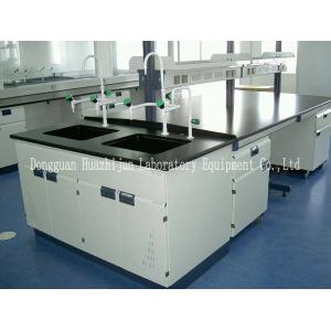 Laboratory Steel Lab Furniture 3*1.5*0.85m Table Size With Adjustable Feet