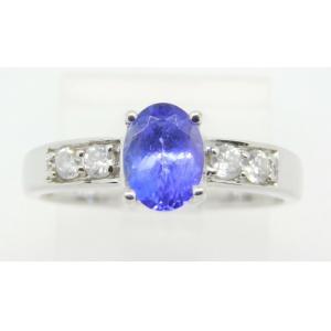 Flower Design JewelersClub Tanzanite Ring Sterling Silver Ring Jewelry with