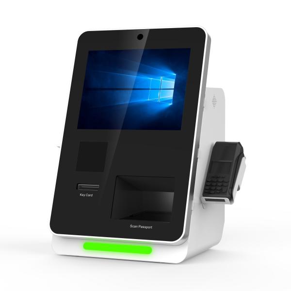 Buy Passport Scanner Hotel Key Encode 15 Inch Self Service Hotel Check In Kiosk With Card Dispenser at wholesale prices