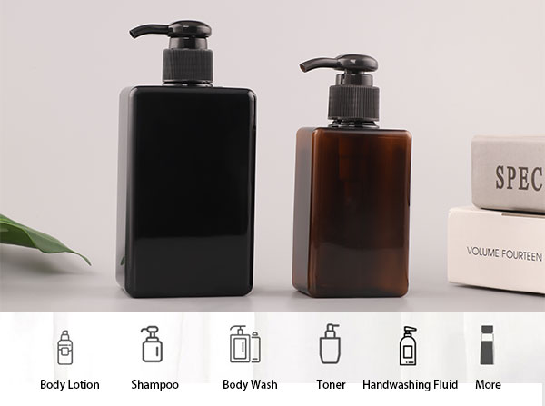 500ml Customized Plastic Pump Bottles for Dispensing Lotions Shampoos