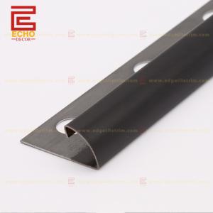 Decorated Round Edge 304 Stainless Steel Tile Trim 12mm Black