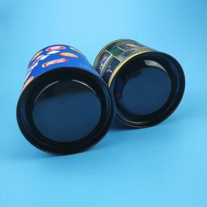 Biodegradable Snacks Paper Food Cans With Metal Cover