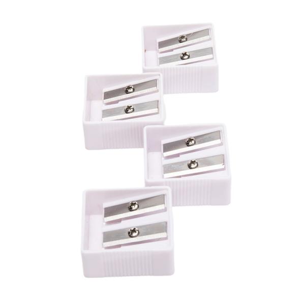 Buy White 65MN PS 15.3mm Manual Pencil Sharpener Double Hole at wholesale prices