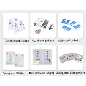 High Speed Alcohol Pad Packaging Machine 6 Lanes With Slitting Automatic