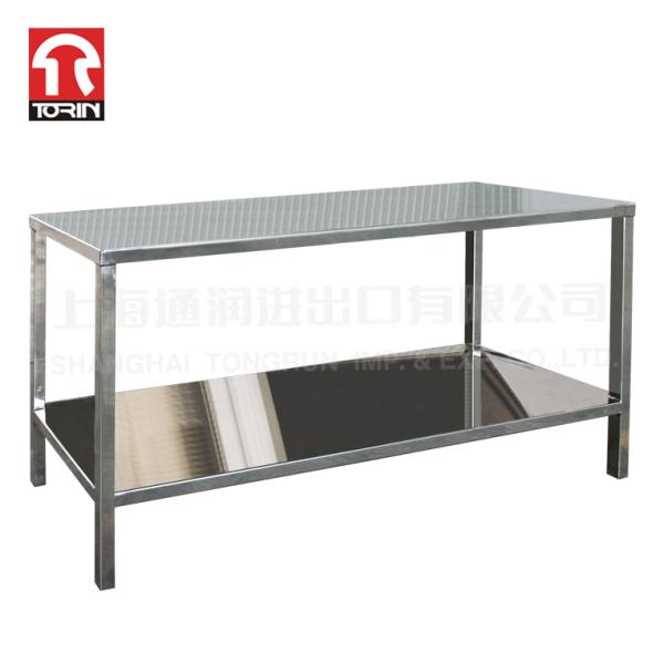 Torin DZ27 Double Stainless Steel Trolley Portable Dining Car Handcar Tindustrial Rolling Cart