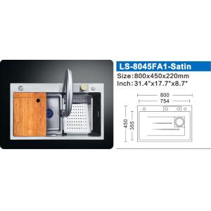 Undermount Double Stainless Steel SUS304 Sink Rose Golden Digital Display