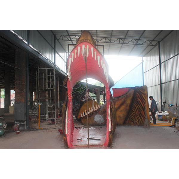 Large Animatronic Dinosaur Head Wall Mounted With Excellent Abrasion Resistance