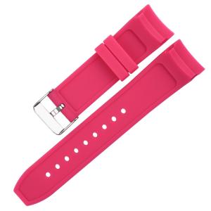 22mm Curved End Rubber Watch Strap , Tough Wristband For Smart Watch
