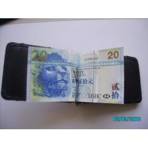 High quality PU / PVC Personalized Leather Money Clip