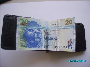 High quality PU / PVC Personalized Leather Money Clip