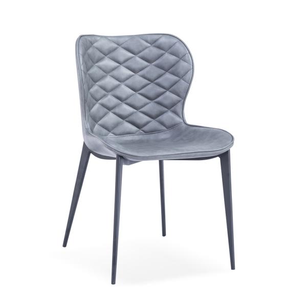 Buy Scratch Resistant Leather Painted Dining Chair With Metal Frame at wholesale prices