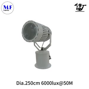 300W/400W/500W/600W IP66 LED Search And Rescue Light Beam Angle 2.5° 5000lm/w