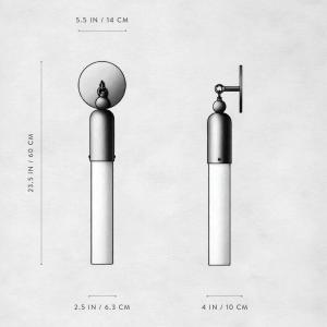 Custom Modern Indoor Tassel Wall Sconce Lamp Cylindrical Glass Shade for Hallway