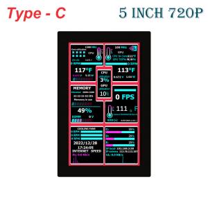 5 Inch TFT LCD Display Module With PCBA , TYPE-C Interface, 720X1280 Resolution