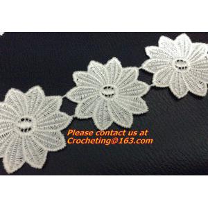 Lace Collar Applique Neckline Lace Crochet Flower Motif Patchwork Sewing Access