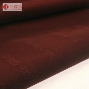Packaging Decorative Fabric Flock Knitted Velvet Fabric With Soft Plush , Coffe