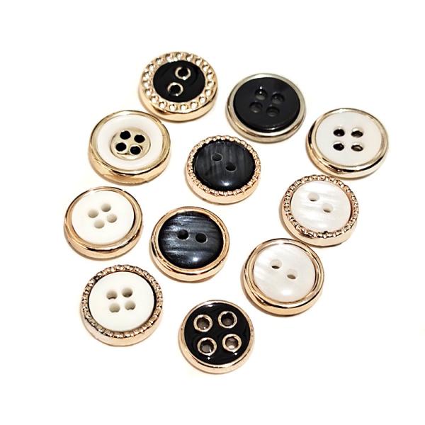 Wholesale Women Clothes Customize Fashion Big Plastic Abs Combined Button for Clothing Dyeable