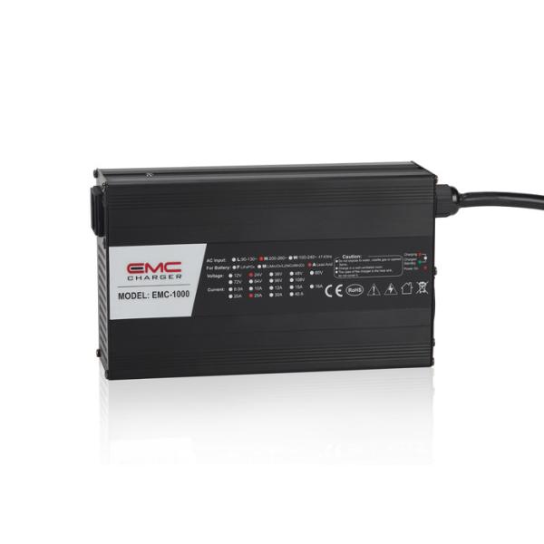 EMC-1000 12V40A Aluminum lead acid/ lifepo4/lithium battery charger for golf cart, e-scooter