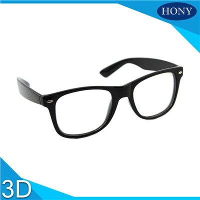 Plastic 3D Diffraction Glasses With Fireworks Lens Classica , Black