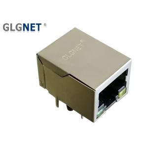 Quality Tab Down 1 x 1 RJ45 Single Port Through Hole With Integrated Magnetic for sale