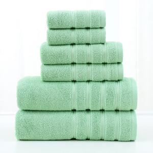 Upgrade Your Bathroom with this Thickened and Combed Cotton 6-Piece Towel Set in